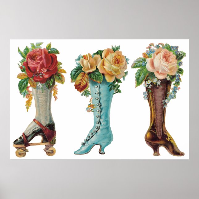 Flower Boots Customisable Poster (Front)