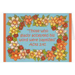 Flower Border~Accepted Word-Baptised~Scripture