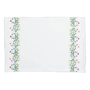 Flower border pillowcase