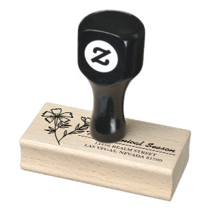 Flower Botanica Rubber Stamp