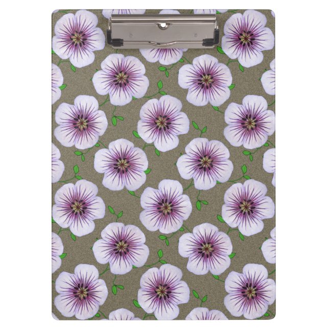 Flower Botanical Garden Pattern on any Colour Clipboard (Front)