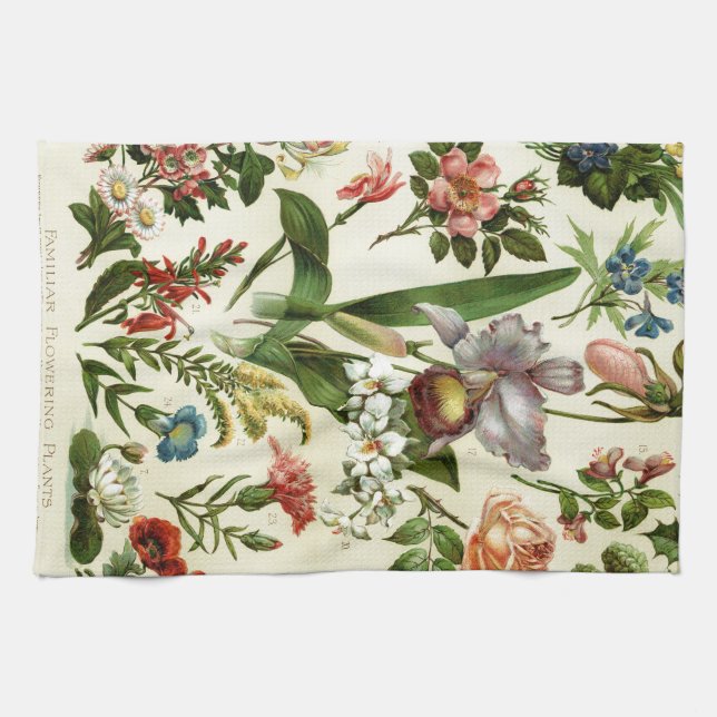 Flower Botanicals Tea Towel (Horizontal)