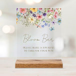 Flower Bouquet Bloom Bar Acrylic Sign<br><div class="desc">Add a touch of elegance to your special event with our acrylic bloom bar sign. Perfect for baby showers, bridal showers, or any event with a flower theme, this custom neon sign will be a beautiful addition to your decor. Whether you're setting up a flower cart or a bouquet bar,...</div>