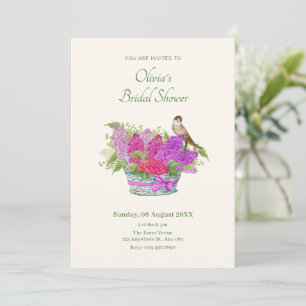 Flower bouquet bridal shower invitation