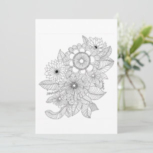 Flower Bouquet   Color Your Own Greeting