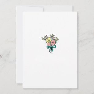 Flower bouquet, floral, colourful invitation