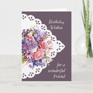 Flower Bouquet Friend Birthday Card