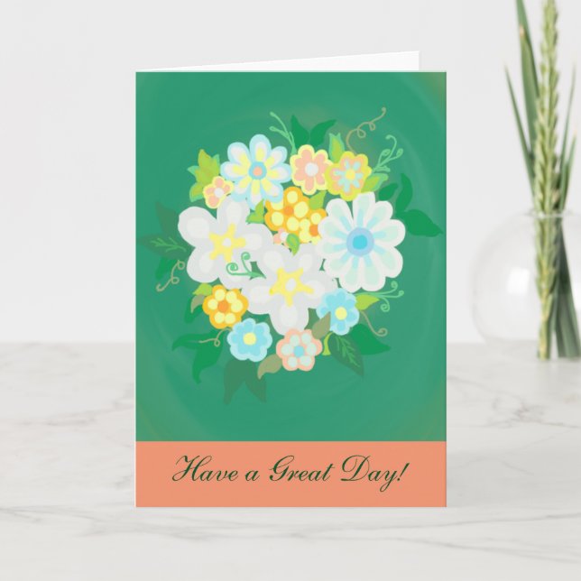 Flower Bouquet Greeting Card (Front)