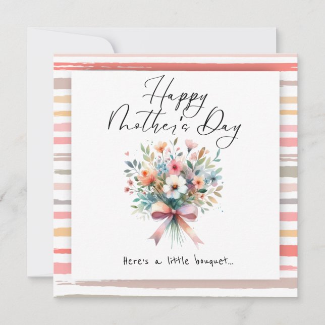 Flower bouquet Happy Mother’s Day Invitation (Front)