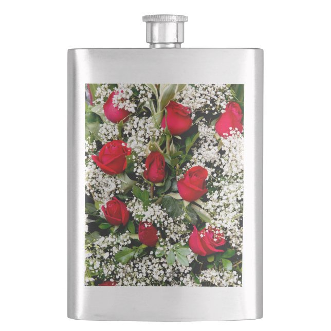 Flower Bouquet Hip Flask (Front)