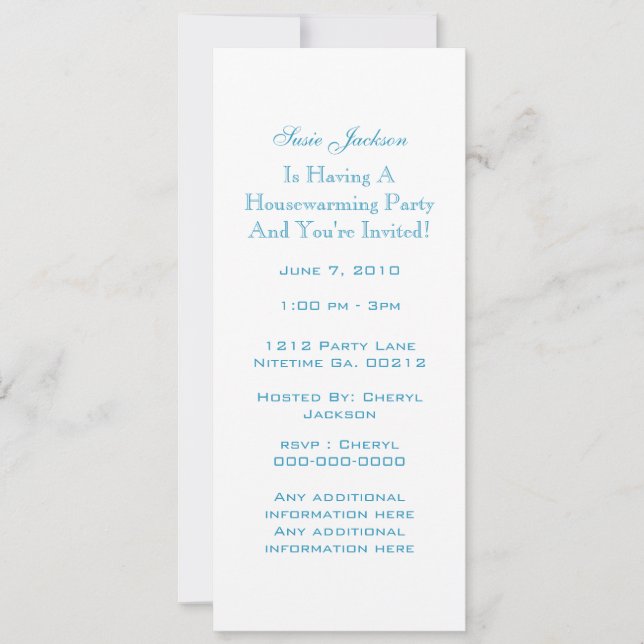 Flower Bouquet Housewarming Party Invitations (Front)