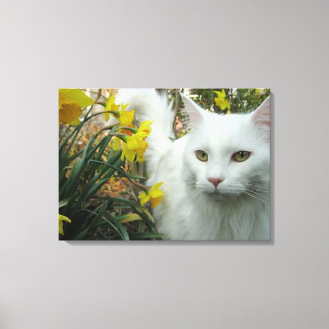 FLOWER BOUQUET KITTY CANVAS PRINT (Front)