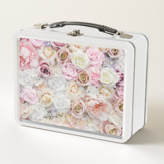 Flower Bouquet  Metal Lunch Box (Front)