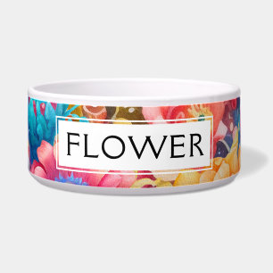 Flower Bouquet Orange & Blue Boho