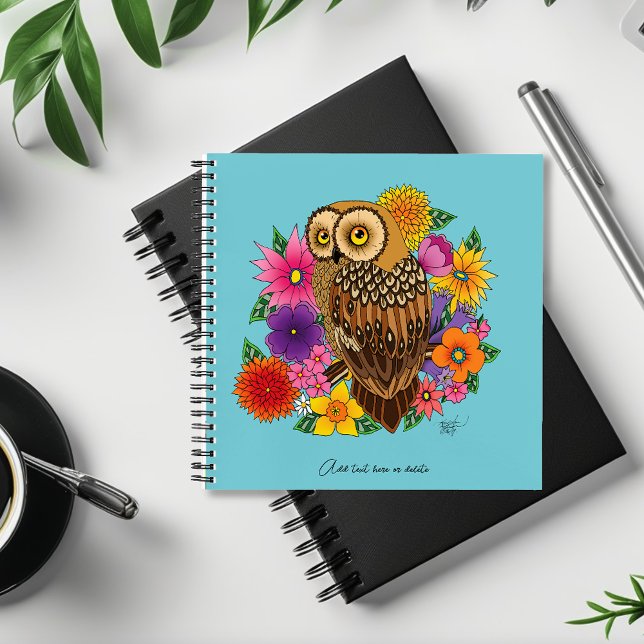 Flower Bouquet Owl Notebook (Creator Uploaded)