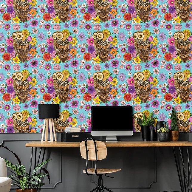 Flower Bouquet Owl Wallpaper (Creator Uploaded)