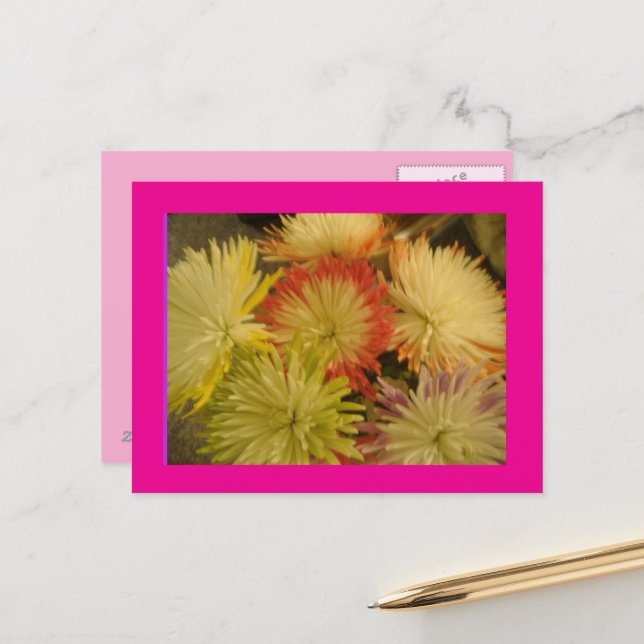 Flower Bouquet Postcard (Front/Back In Situ)
