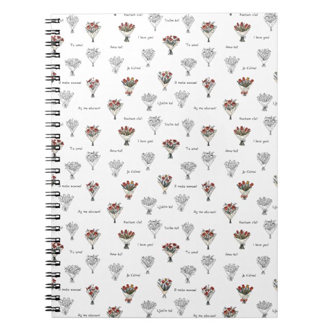 Flower Bouquet Spiral Photo Notebook (Front)