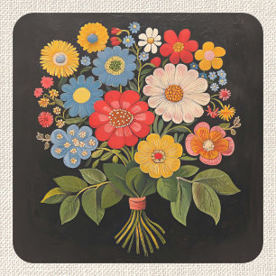 Flower Bouquet Square Sticker