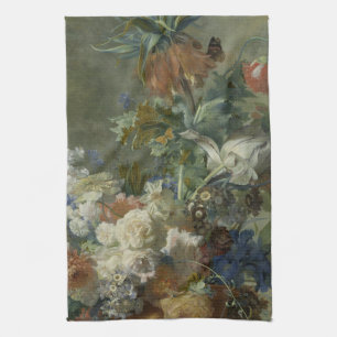 Flower bouquet, Still life, Huysum Tea Towel