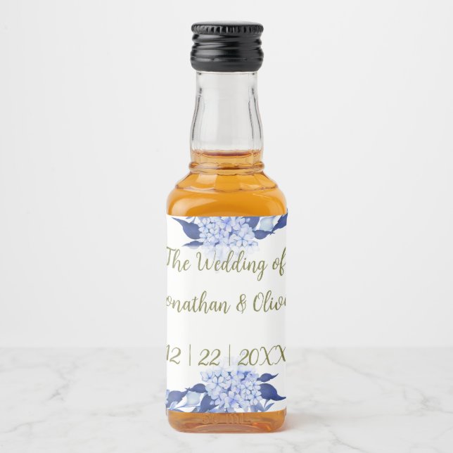 Flower Bouquet Thank You Design | Elegant Liquor Bottle Label (Front)