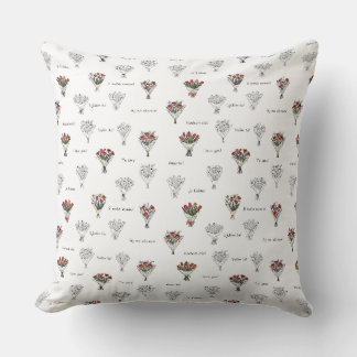 Flower Bouquet Throw Pillow: Perfect for Any Room Cushion