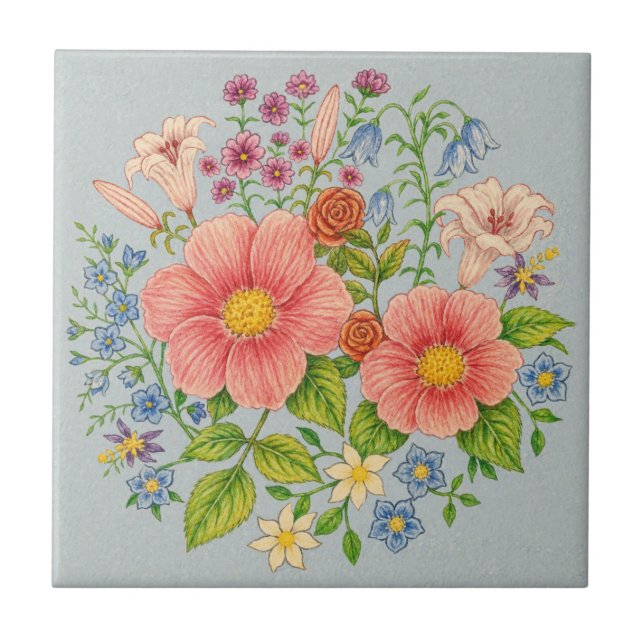 Flower Bouquet Tile (Front)