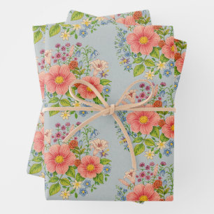 Flower Bouquet Wrapping Paper Sheet
