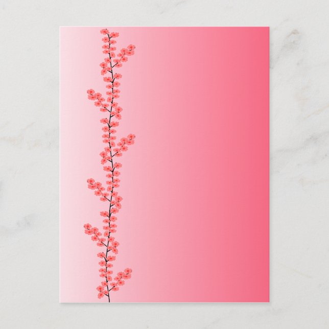 Flower Branch postcard, customise Postcard (Front)