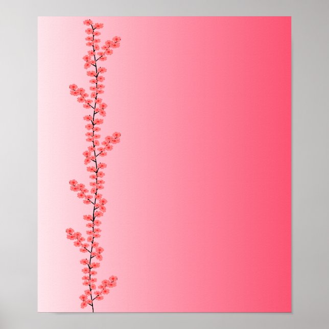 Flower Branch poster, customize Poster (Front)