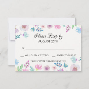 Flower Breeze RSVP Card
