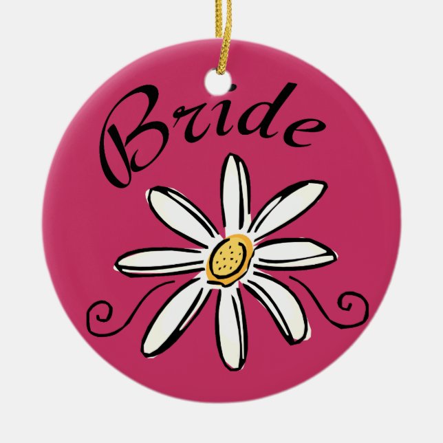 Flower Bride Ceramic Tree Decoration (Front)