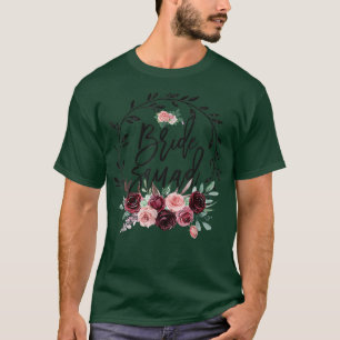 Flower Bride Squad Bridal Shower Wedding Bachelore T-Shirt