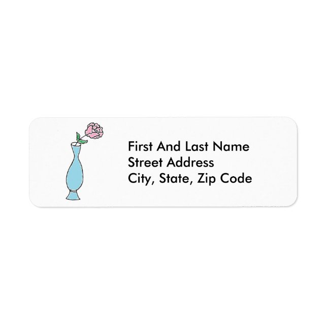 Flower Bud Vase Decorative Drawing (Front)