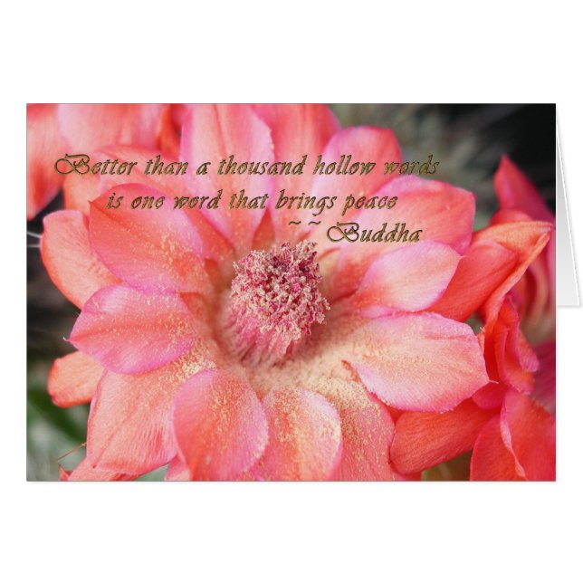 Flower Buddha Verse (Front Horizontal)