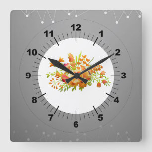 Flower bunch  clock