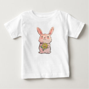 Flower Bunny Baby T-Shirt
