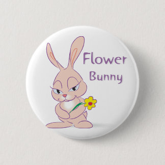 Flower Bunny Button