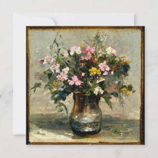 Flower Buque Oil Painting Still Life Invitation