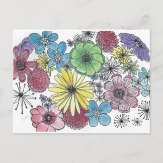 Flower Burst Postcard