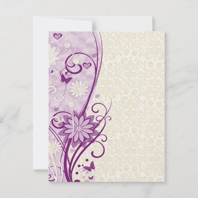 Flower & Butterfly Baby Shower Invitation (Front)