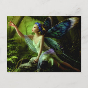 Flower Butterfly Fairy Postcard