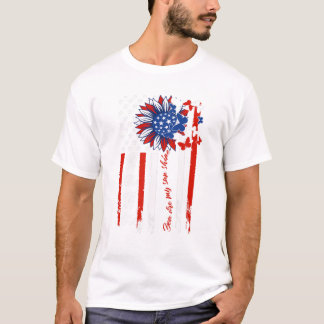 Flower Butterfly USA With T-Shirt