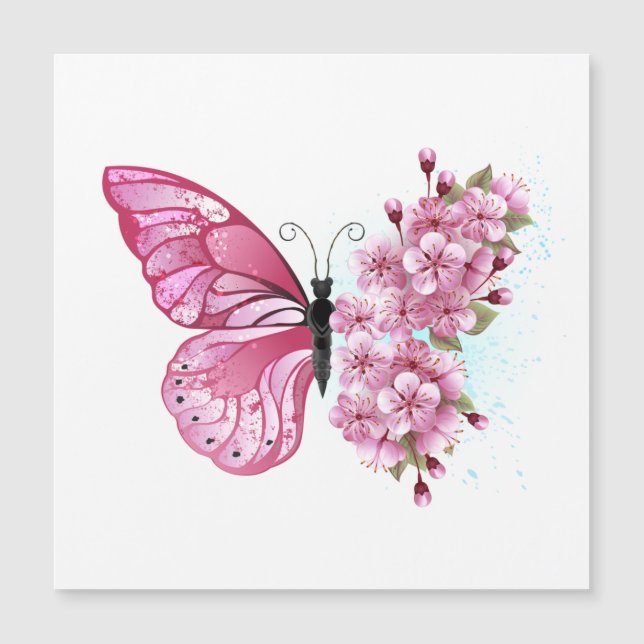 Flower Butterfly with Pink Sakura (Front)
