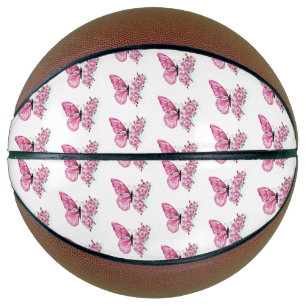 Flower Butterfly with Pink Sakura Basketball