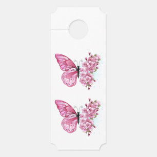Flower Butterfly with Pink Sakura Door Hanger