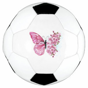 Flower Butterfly with Pink Sakura Football