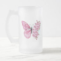 Flower Butterfly with Pink Sakura