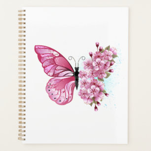 Flower Butterfly with Pink Sakura Planner