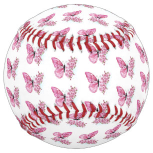 Flower Butterfly with Pink Sakura Softball